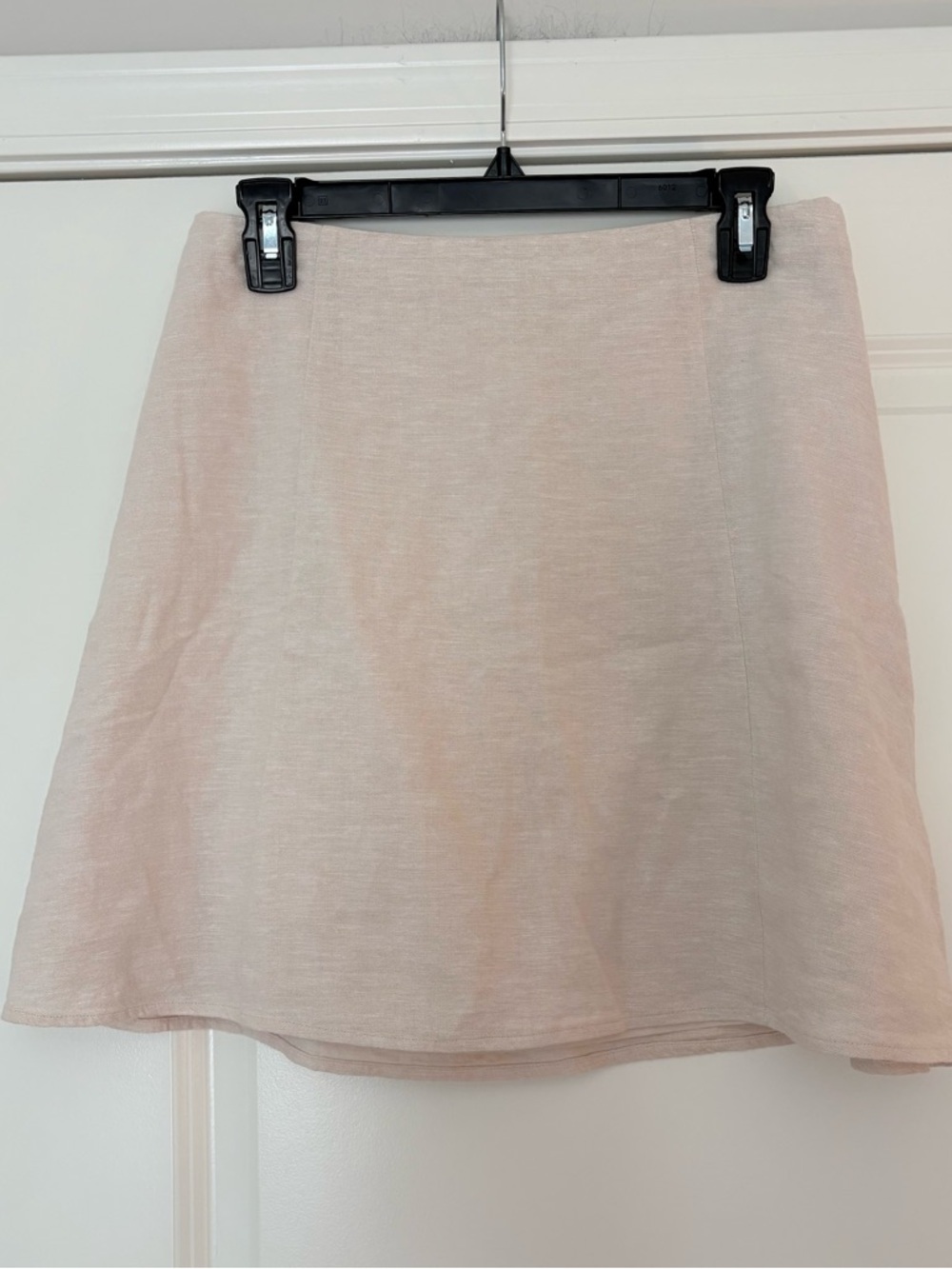 Loft Women’s Cream/Beige Linen Blend A-Line Mini Skirt